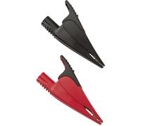 Fluke AC285 Jeu de pinces crocodiles de sécurité femelle 4 mm CAT IV 600 V, CAT III 1000 V rouge, noir