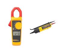 FLUKE Pince multimètre AC TRMS 323, 8 mesures de tension continue jusqu'à 600 V & T90 Testeurs de Tension et de Continuité T90/T110/T130/T150
