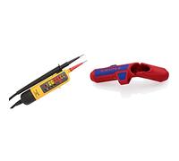 Fluke T90 Testeurs de Tension et de Continuité T90/T110/T130/T150 & KNIPEX ErgoStrip Outil universel à dégainer (135 mm) 16 95 01 SB