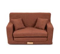 Flumi Canapé enfant pliable en mousse avec housse amovible Boucle – Sofa convertible pour chambre ou salle de jeux