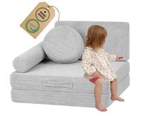 Flumi Fauteuil Enfant Convertible en Mousse – Canapé Enfant Modulable, Lavable, dès 1 an