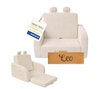 Fauteuil pliant pour enfants Flumi Canapé pour enfants avec fonction inclinable et housse amovible