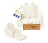 Fauteuil pliant pour enfants Flumi Canapé pour enfants avec fonction inclinable et housse amovible