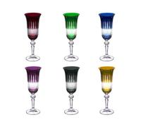 Flûte 15 cl en cristal taillé - Les 6