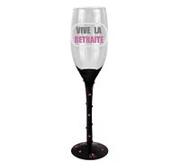 Flûte à Champagne Noir - Vive La Retraite