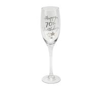 Flûte à champagne pour 70ème anniversaire - Motif étoiles