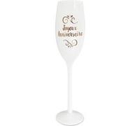 flûte à champagne verre anniversaire 24.8cm blanc - sud trading cd4639+ann Blanc G
