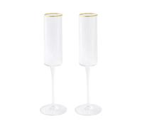 Flute à champagne x2 20 vec liseret or SC