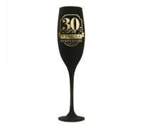 Flute Champagne Anniversaire 30 aine Noire effet Or