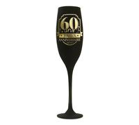 Flute Champagne Anniversaire 60 aine Noire effet Or