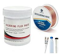 Flux de pâte à colophane de 99,2 g et mèche de soudure de 3 m, pâte à souder sans plomb pour réparation de tableau de téléphone, outil de retrait de mèche à dessouder avec mèche à souder Flux sans