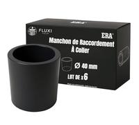 FLUXI-TECH - Manchon de Raccordement Droit à Coller 40mm - Lot de 6 - en PVC - PN16 bars - Résistance aux Produits Chimiques, jusqu’à 60°C - Pour Piscines, Plomberie