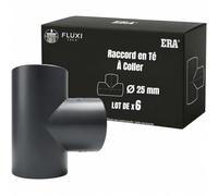 FLUXI-TECH Raccord Té droit PVC Ø 25 mm PN16 à coller, lot de 6