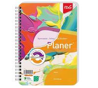 FLVG Agenda scolaire 2024/2025, format A5, cahier de devoirs pour l'école primaire et le lycée avec couverture interchangeable