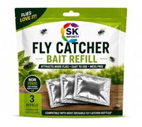 Fly Max Attrape-mouches | Super efficace, rechargeable, avec super mouche et appât d'insectes volants pour une utilisation en extérieur | Prêt à l'emploi | Sans poison (lot de 3 appâts de recharge)