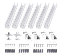 FLYAMAPIRIT Kit de support de panneau solaire en alliage d'aluminium photovoltaïque (6 rails de 300 mm + 4 pinces d'extrémité + 2 pinces centrales) pour 2 modules solaires PV