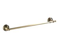 Flybath Barre Porte Serviette Mural Laiton Brossé Antique 60 CM | Gravure De Motif Exquis, Antirouille, Robuste, Support Serviette Doré Vintage, Accessoire Salle De Bain Cuisine Retro Bronze
