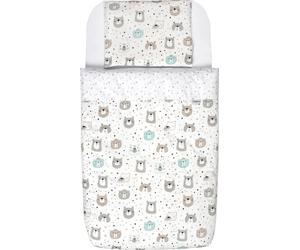 FlyIdeas Next 2 Me Lit d'appoint Ensemble de linge 83x50 cm, 4 STK. Avec couette - drap housse Lit bébé