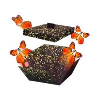 Flying Butterfly - Coffret cadeau explosif pour anniversaire, remise de diplôme, Nouvel An | Étui élégant pour photos, fleurs, cartes, argent, 15 x 14,2 x 12,4 cm, 125 g