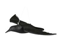 Flying Crow Épouvantail à suspendre pour dissuader les oiseaux | Ce cerf-volant réaliste dissuade les oiseaux des jardins et des terrasses grâce au mouvement naturel du vent.