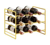 FLYIODFCXV casier à Bouteilles, Conception à 3 Couches, Aucun Assemblage requis, Minimaliste Moderne, utilisé dans Les Cuisines, Restaurants et Bars(Gold)