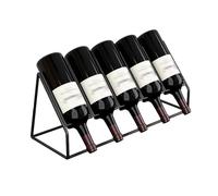 FLYIODFCXV casier à Bouteilles, Conception inclinée, Solide et Durable, Simple élégante, adaptée à la Cuisine, au Salon Bar(Black)