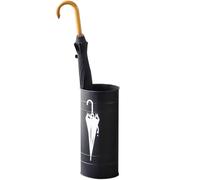 FLYIODFCXV porte-parapluies, Petit seau parapluie cylindrique de style classique en fer sur pied(Black a)