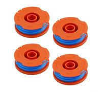 Flymo Lot de 4 bobines de rechange pour mini Trim Multi Trim 200 250 300, tête de tondeuse à gazon compatible avec OEM 5137651-90 FLY020, pièces de cartouche en plastique orange bleu (4 pièces)