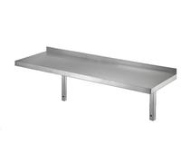 FLYQUIPE Etagere à Pose Murale en INOX avec Equerre de Fixation Profondeur 400mm (1200x400mm)
