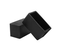 Flyshop 8 pièces 20 x 40mm Capuchons de Jambe de Chaise en Silicone rectangulaires, antidérapants, Capuchons de Protection pour Pieds de Chaise, protecteurs de Sol, Planeurs de Pieds de Meubles Noirs