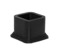 Flyshop Capuchons de Pieds de Meubles Silicone, carré, 20 x 20 mm | Lot de 4, Épais, Noir