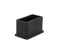 Flyshop Capuchons de Pieds PVC pour Chaise, Noir, 20 x 30 mm, Lot de 12 | Flexibles, Protecteurs de Sol Rectangulaires, Pour Meubles de Table, 13/16" x 1-3/16"