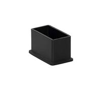 Flyshop Lot de 24 Capuchons de Chaise en PVC Anti-Rayures pour Pieds rectangulaires avec OD 13/16" x 1-9/16", 20 x 40mm, Noir