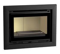 FM Insert de cheminée IT-170 K 12,6kW turbo et verre sérigraphié Noir G