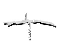 FM Professional 21778 Tire-bouchon limonadier double levier, tire-bouchon, tire-bouchon double levier, Acier inoxydable, Argenté, 17 x 2.3 x 1.2 cm