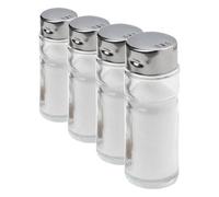 FM Professional 46651 Lot de 48 salières ou poivrières en verre, salière de table, poivrier, poivrière, salière et poivrier, Acier inoxydable, Verre, 8 cm