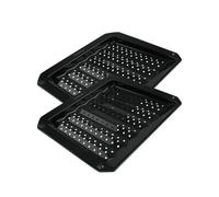 FM Professional 9349550B Plaque de cuisson four Lot de 2 pâtisserie et 38 x 33 cm Acier, Emaille, compatible lave-vaisselle jusqu'à 400°C