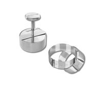 Fm Professional 9912450 Presse À Hamburger, Cercle De Cuisine, Emporte Pièce Rond, Ustensile De Cuisine, Acier Inoxydable, 4 Cm De Haut Et 9 À 11,7 Cm Et 14 X 11 Cm