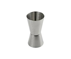 FM Professional Doseur à Cocktail Inox 3 cl / 5 cl, Verre mesureur | Dosage précis en un geste, Double dose 3 et 5 cl, Inox robuste, Format compact 9 x 4,5 cm, Passe au lave vaisselle
