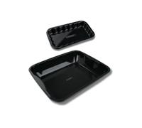 FM Professional Set plat XXL et petit plat à four acier émaillé | Cuisson familiale, Lot de 2 formats, Grand plat 40 x 34 cm, Petit plat 21 x 12 cm, Four 400°C, Lave-vaisselle