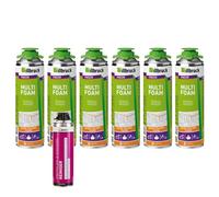 FM220 Mousse de construction, mousse expansive, mousse à pistolet, mousse multi-usage, mousse pour fenêtres avec une haute isolation acoustique et thermique 500ml Ensembles combinés (avec nettoyant