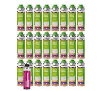 FM220 Mousse de construction Mousse expansive Mousse à pistolet Multi-mousse Mousse pour fenêtres haute isolation acoustique Isolation thermique 500 ml Ensembles combinés (avec nettoyant AA290, 24x