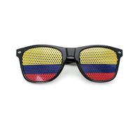 Fmarche Lunettes de Soleil Drapeau Pays Une paires Lunettes Grille Trous Lunettes Supporter Décoration Accessoires Photo Lunettes Fête Party Sportif Football (Colombie)