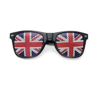 Fmarche Lunettes de Soleil Drapeau Pays Une paires Lunettes Grille Trous Lunettes Supporter Décoration Accessoires Photo Lunettes Fête Party Sportif Football (ROYAUME-UNI.)