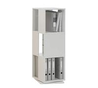 FMD Classeur rotatif ouvert 34 x 34 x 108 cm Blanc Blanc G