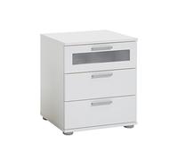 FMD 616-002_we Jack 2 Chevet avec Trois Tiroirs Blanc 45 x 53,5 x 38 cm