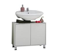 FMD 925-004 Zamora 4 Meuble sous Vasque avec 2 Portes Panneaux Mélaminiques Blanc 70 x 56,5 x 33 cm