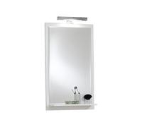 FMD 926-005 Lerida 5 Miroir de Salle de Bains avec Éclairage Halogène Panneaux Mélaminiques Ash Tree/White 14 x 50 x 89 cm
