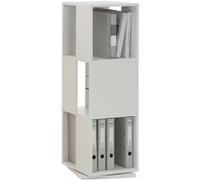 FMD Classeur rotatif ouvert 34 x 34 x 108 cm Blanc Blanc G