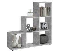 FMD furniture Bibliothèque à Cases, Séparation de pièces, Bois, Gris Béton, 105 x 108x 33 cm 248-001E